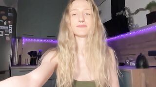 SashaLune curly blonde in sexy bikini