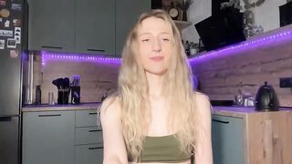 SashaLune curly blonde in sexy bikini